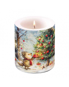 Candle medium Present for hedgehog