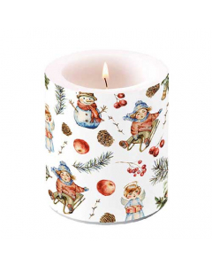 Candle medium Playing outside white