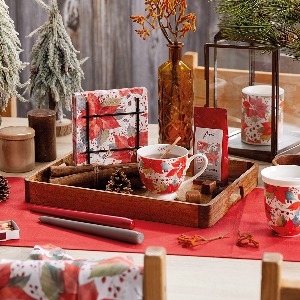 Poinsettia and Berries